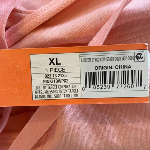 NEW COLSIE Balletcore Bodysuit Thong Pink Size XL Stretch Preppy One Piece - Picture 8 of 9